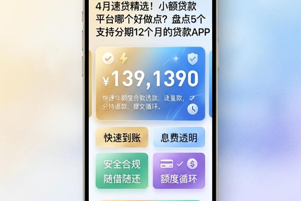 4月速贷精选！小额贷款平台哪个好做点？盘点5个支持分期12个月的贷款APP