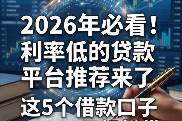2026年必看！利率低的贷款平台推荐来了，这5个借款口子10000元轻松借
