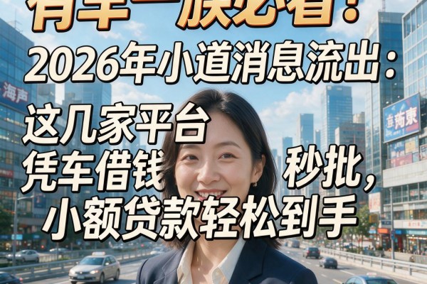 有车一族必看!2026年小道消息流出:这几家平台凭车借钱秒批,小额贷款轻松到手