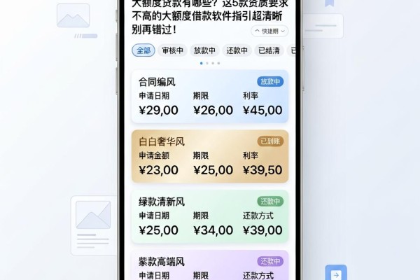 大额度贷款有哪些？这5款资质要求不高的大额度借款软件指引超清晰，别再错过！