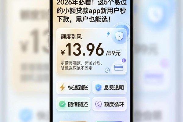 2026年必看!这5个易过的小额贷款app新用户秒下款,黑户也能选!