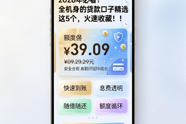 2026年必看！全机身的贷款口子精选这5个，火速收藏！
