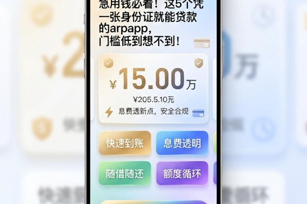 急用钱必看!这5个凭一张身份证就能贷款的App,门槛低到想不到