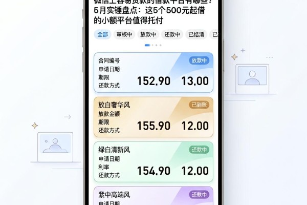 微信上容易贷款的借款平台有哪些?5月实锤盘点:这5个500元起借的小额平台值得托付
