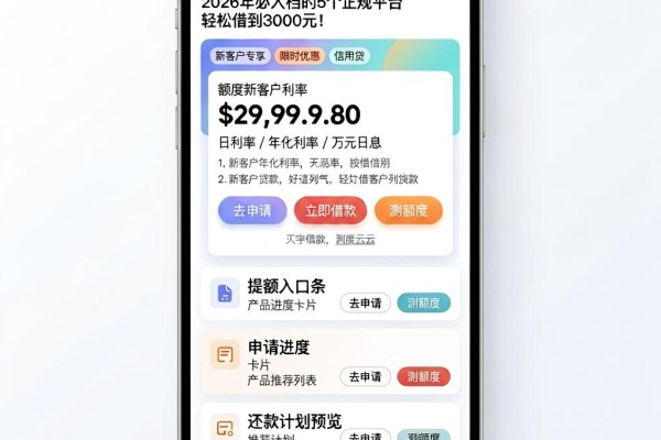 20岁好贷款的软件有哪些?2026年必入档的5个正规平台,轻松借到3000元!