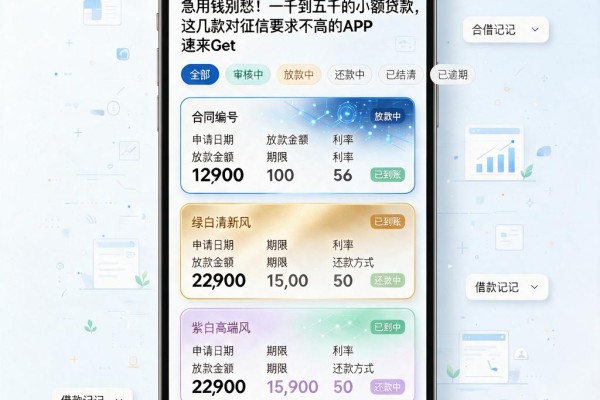 急用钱别愁！一千到五千的小额贷款，这几款对征信要求不高的APP速来Get