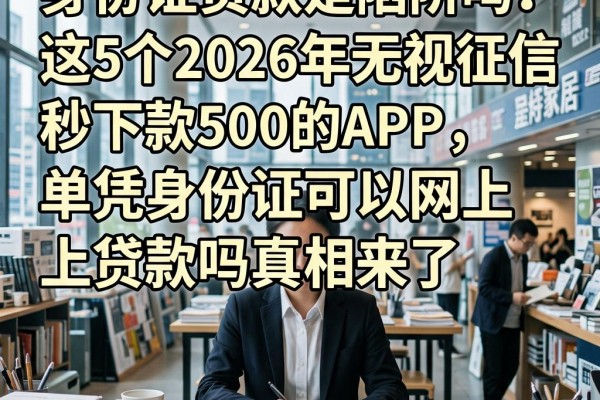 身份证贷款是陷阱吗?这5个2026年无视征信秒下款500的APP,单凭身份证可以网上贷款吗真相来了