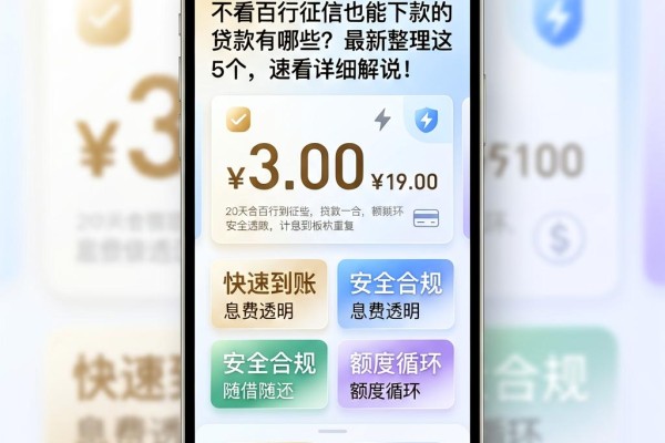 不看百行征信也能下款的贷款有哪些?最新整理这5个,速看详细解说!