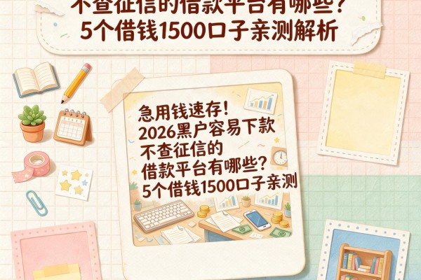急用钱速存!2026黑户容易下款不查征信的借款平台有哪些?5个借钱1500口子亲测解析