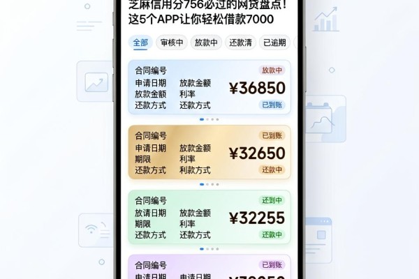 芝麻信用分756必过的网贷盘点!这5个APP让你轻松借款7000