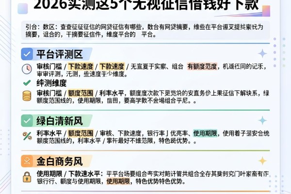 不查征信次数的网贷软件有哪些?2026实测这5个无视征信借钱好下款