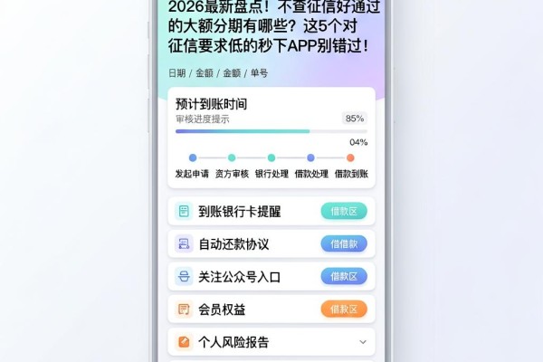 2026最新盘点!不查征信好通过的大额分期有哪些?这5个对征信要求低的秒下APP别错过