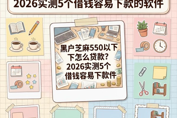 黑户芝麻550以下怎么贷款?2026实测5个借钱容易下款的软件