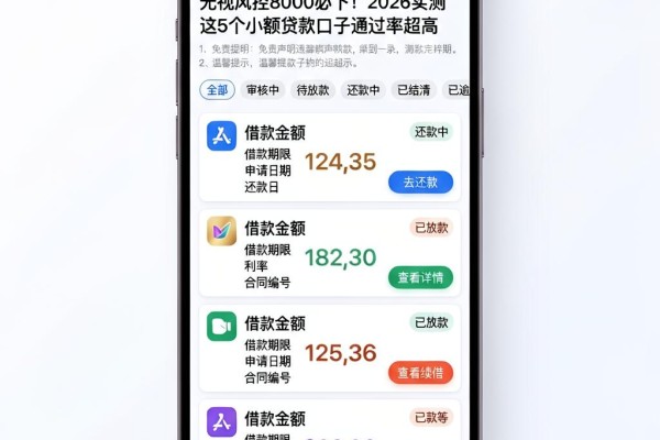 无视风控8000必下!2026实测这5个小额贷款口子通过率超高