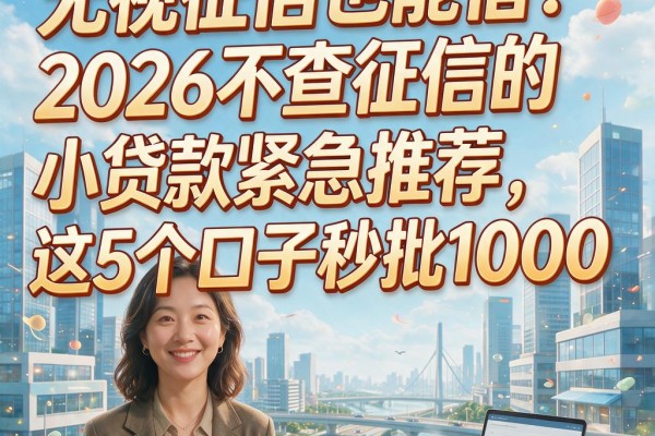 无视征信也能借!2026不查征信的小贷款紧急推荐,这5个口子秒批1000