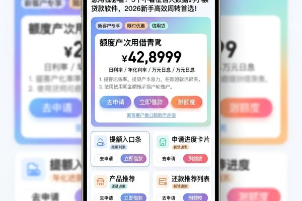急用钱必看！5个不看征信大数据的小额贷款软件，2026新手高效周转首选