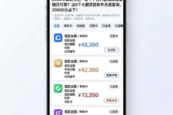 2026年最新实测:哪个平台大额借款随借随还可靠?这5个大额贷款软件无视查询,20000元必下!
