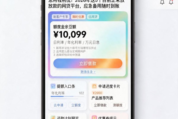 急用钱别慌!2026年这5个目前正常放款的网贷平台,应急备用随时到账