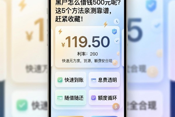 黑户怎么借钱500元呢?这5个方法亲测靠谱,赶紧收藏!