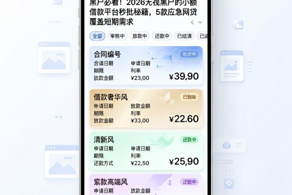 黑户必看!2026无视黑户的小额借款平台秒批秘籍,5款应急网贷覆盖短期需求