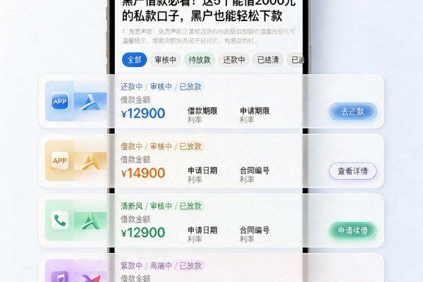黑户借款必看！这5个能借2000元的私款口子，黑户也能轻松下款