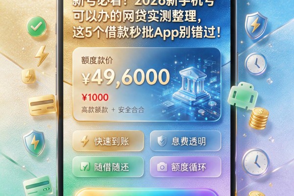 新号必看!2026新手机号可以办的网贷实测整理,这5个借款秒批App别错过