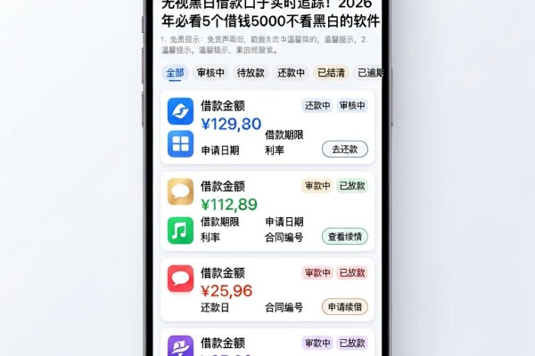 无视黑白借款口子实时追踪!2026年必看5个借钱5000不看黑白的软件