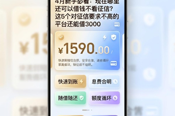 4月新手必看：现在哪里还可以借钱不看征信？这5个对征信要求不高的平台还能借3000