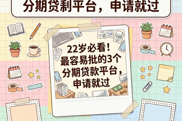 22岁必看!最容易批的3个分期贷款平台,申请就过