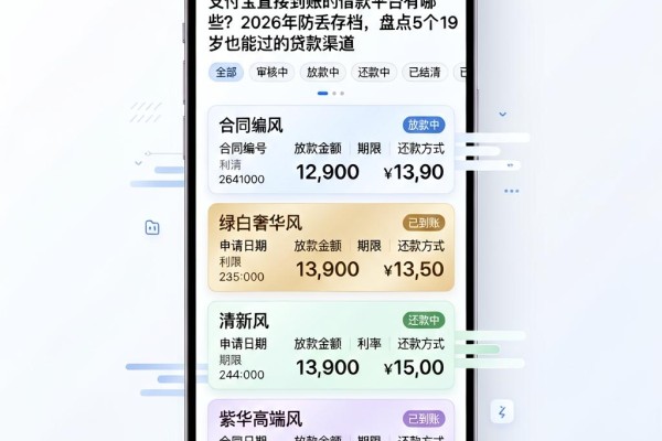 支付宝直接到账的借款平台有哪些？2026年防丢存档，盘点5个19岁也能过的贷款渠道