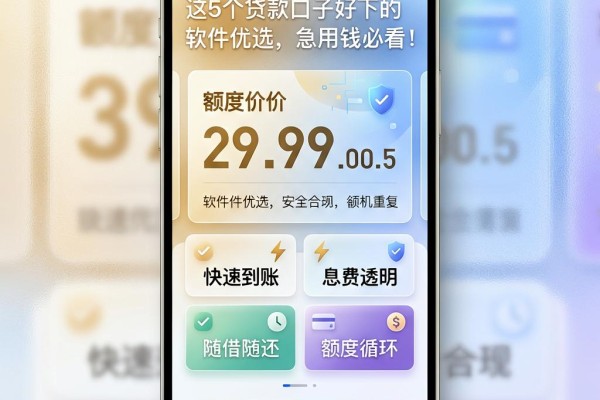 这5个贷款口子好下的软件优选,急用钱必看!