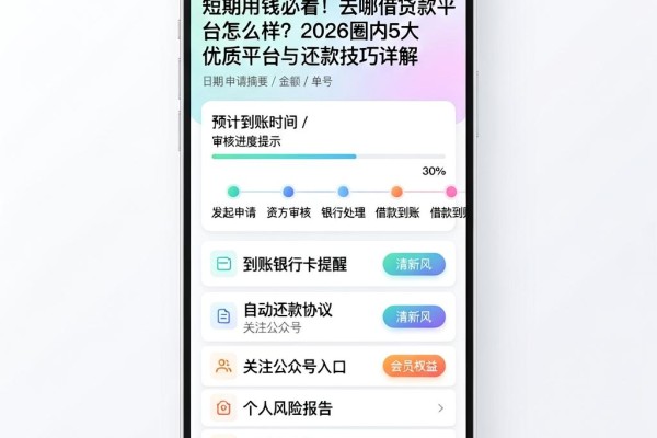 短期用钱必看!去哪借贷款平台怎么样?2026圈内5大优质平台与还款技巧详解