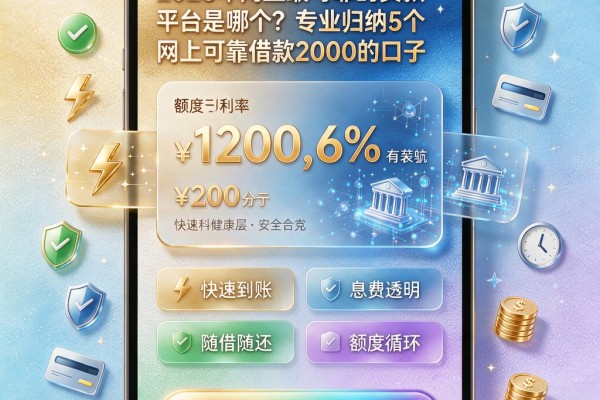 2026年网上最可靠的贷款平台是哪个？专业归纳5个网上可靠借款2000的口子