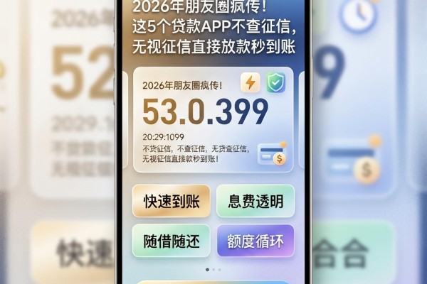 2026年朋友圈疯传!这5个贷款APP不查征信,无视征信直接放款秒到账