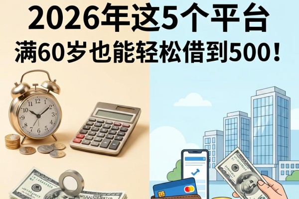 60岁可以办什么贷款?2026年这5个平台,满60岁也能轻松借到500!
