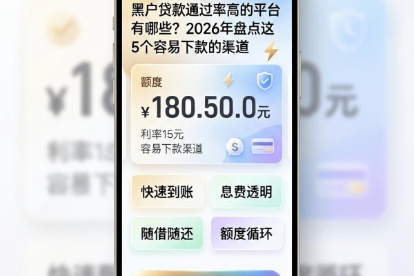 黑户贷款通过率高的平台有哪些？2026年盘点这5个容易下款的渠道