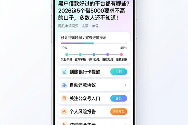 黑户借款好过的平台都有哪些？2026这5个借5000要求不高的口子，多数人还不知道！