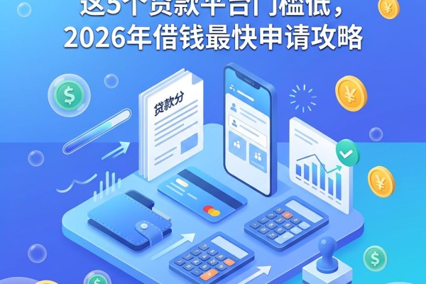 芝麻信用高分必看!这5个贷款平台门槛低,2026年借钱最快申请攻略