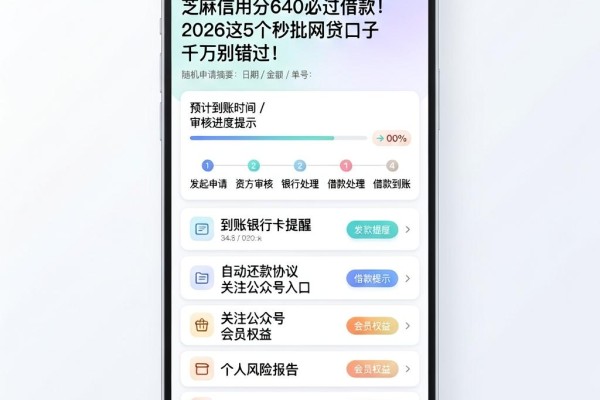 芝麻信用分640必过借款！2026这5个秒批网贷口子千万别错过