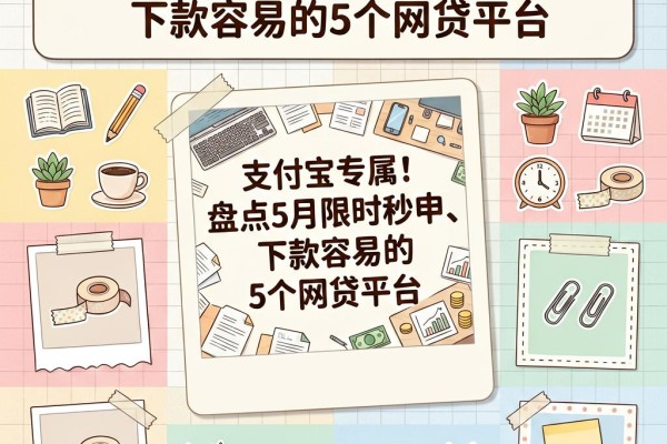 支付宝专属！盘点5月限时秒申、下款容易的5个网贷平台