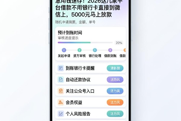 急用钱速存!2026这几家平台借款不用银行卡直接到微信上,5000元马上放款
