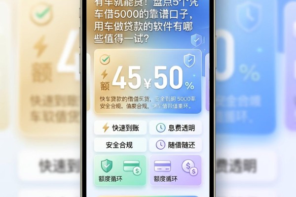 有车就能贷!盘点5个凭车借5000的靠谱口子,用车做贷款的软件有哪些值得一试?