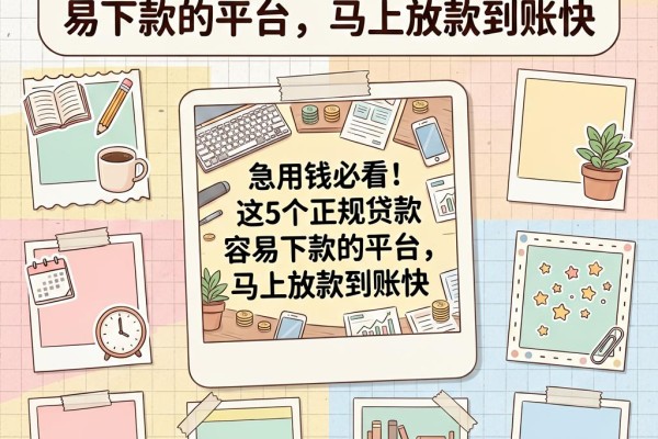 急用钱必看!这5个正规贷款容易下款的平台,马上放款到账快