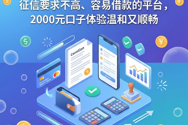 不看征信也能借!盘点5个征信要求不高、容易借款的平台,2000元口子体验温和又顺畅
