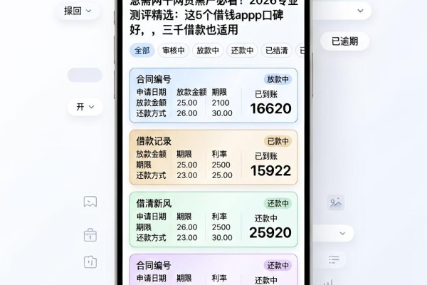 急需两千网贷黑户必看!2026专业测评精选:这5个借钱App口碑好,三千借款也适用