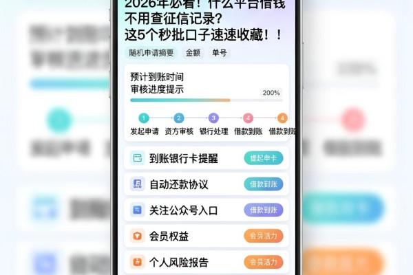 2026年必看!什么平台借钱不用查征信记录?这5个秒批口子速速收藏!