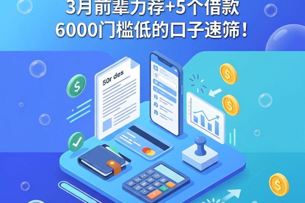 500元必下小额贷款平台有哪些?3月前辈力荐+5个借款6000门槛低的口子速筛