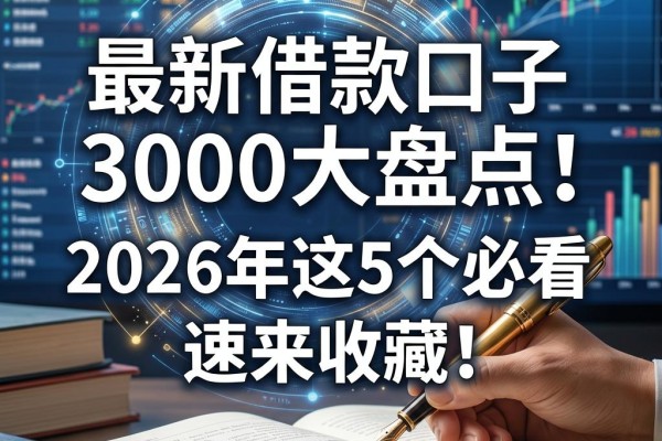 最新借款口子3000大盘点！2026年这5个必看，速来收藏！