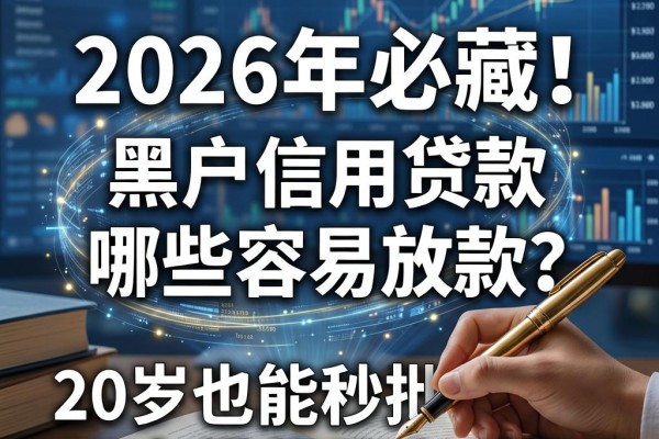 2026年必藏!黑户信用贷款哪些容易放款?20岁也能秒批的五个借贷平台速筛