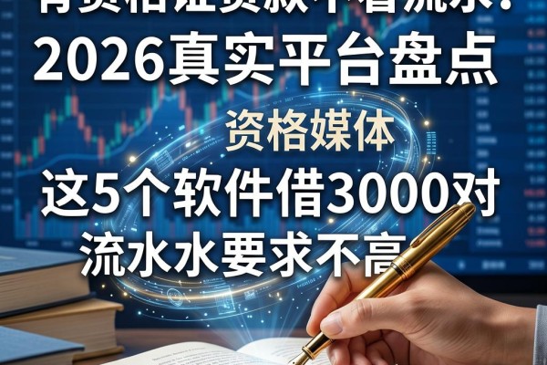 有资格证贷款不看流水!2026真实平台盘点,这5个软件借3000对流水要求不高